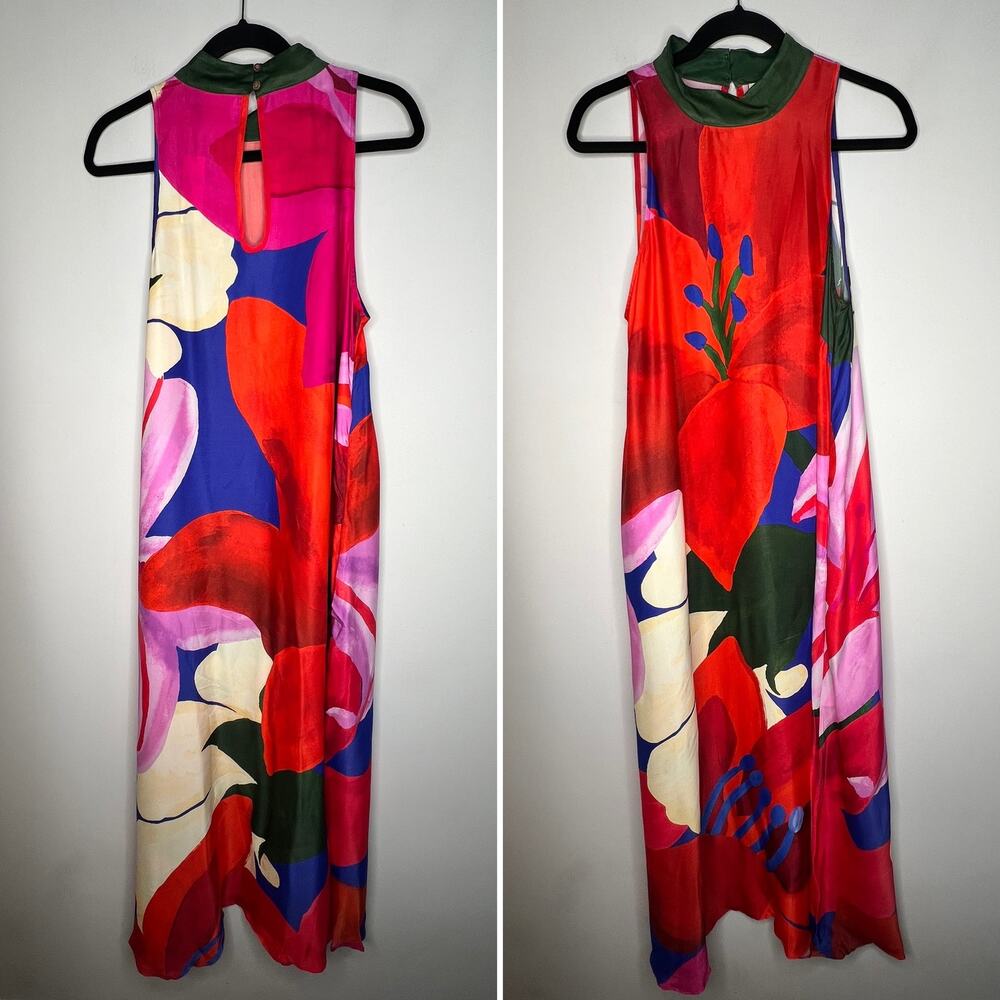 FARM Rio Red Floral Maxi Dress Size Medium - Picture 3 of 11
